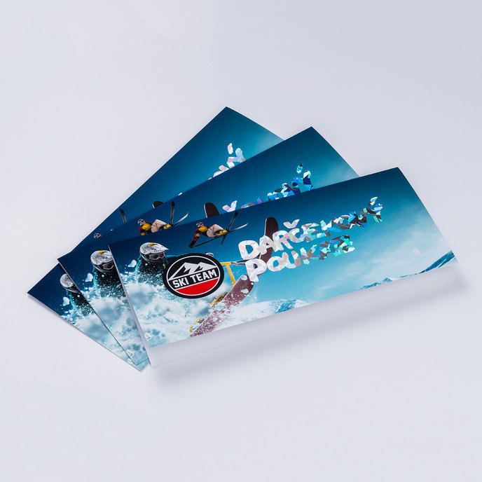 Poukážky s metalickou tlačou