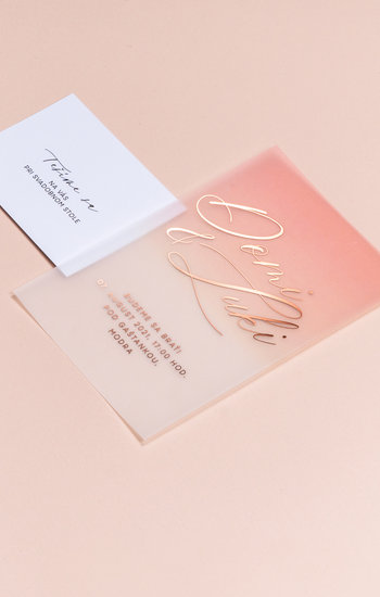 Nude ombré oznámenie
