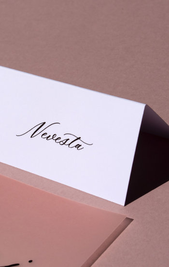 Menovky na stôl Nude Ombré - strieška