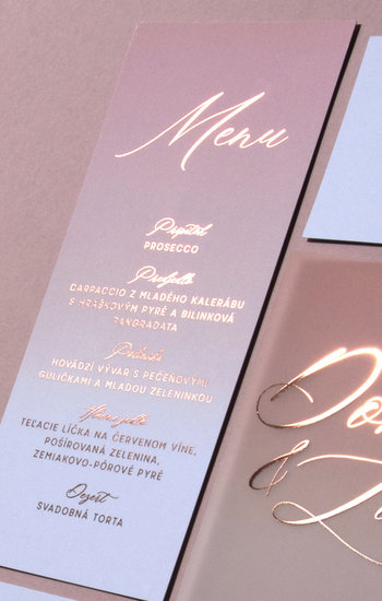 Svadobné menu Nude Ombré